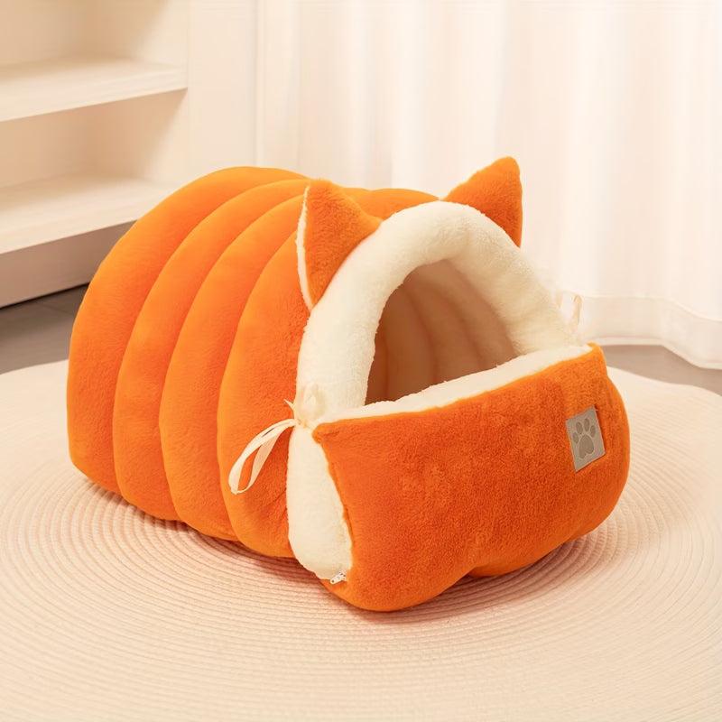 Przytulne Legowisko Jaskinia z Uszkami dla Kotów i Małych Psów Pet Lory™