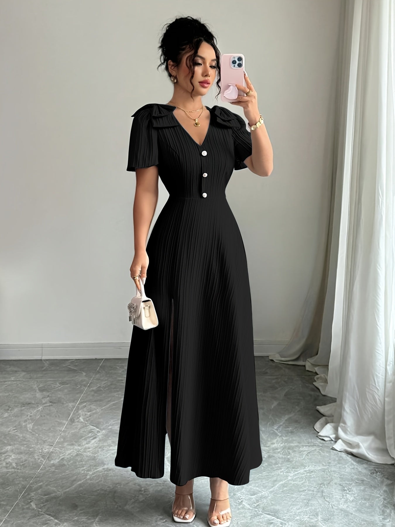 Elegant V-Neck Dress