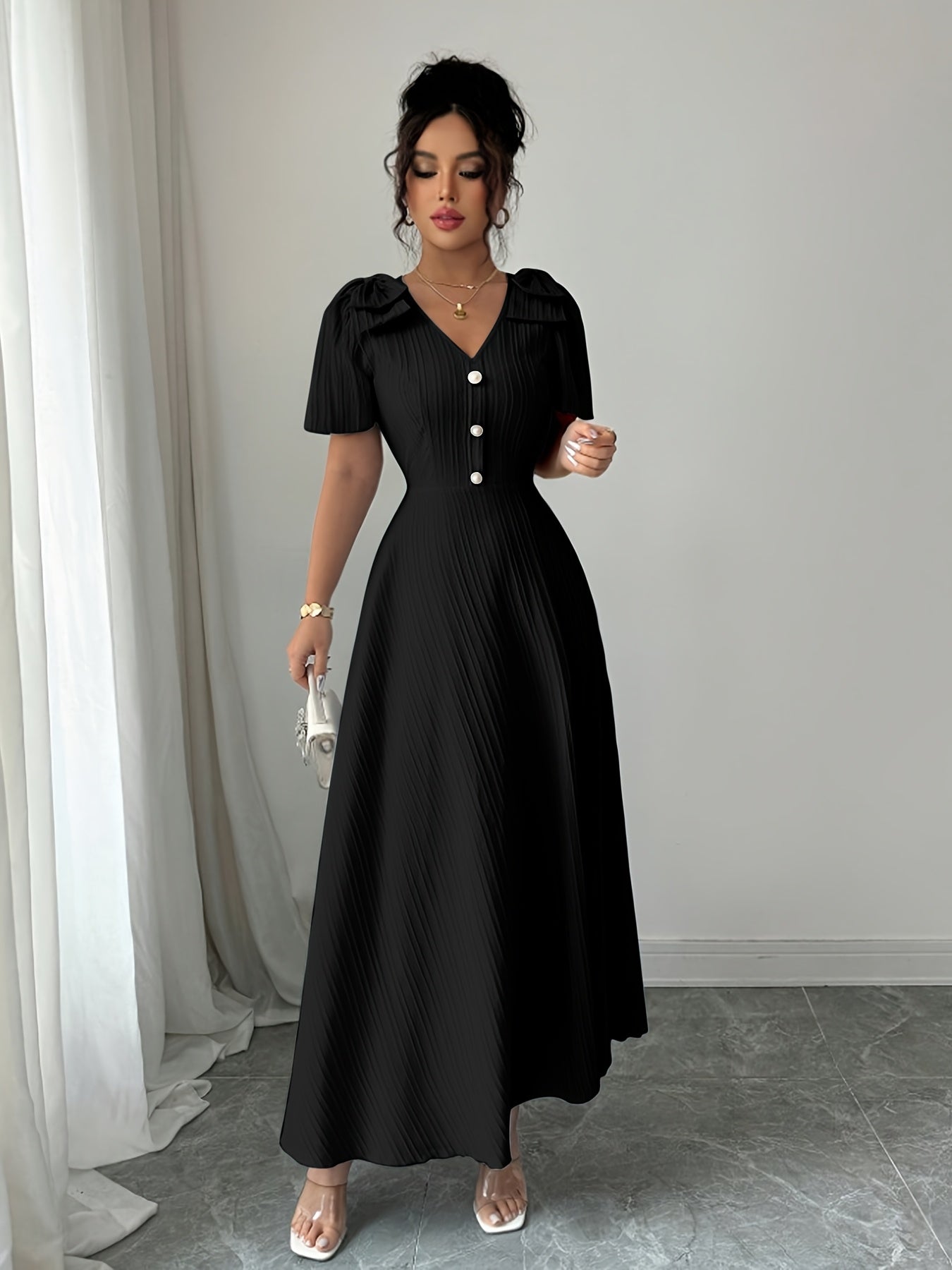 Elegant V-Neck Dress