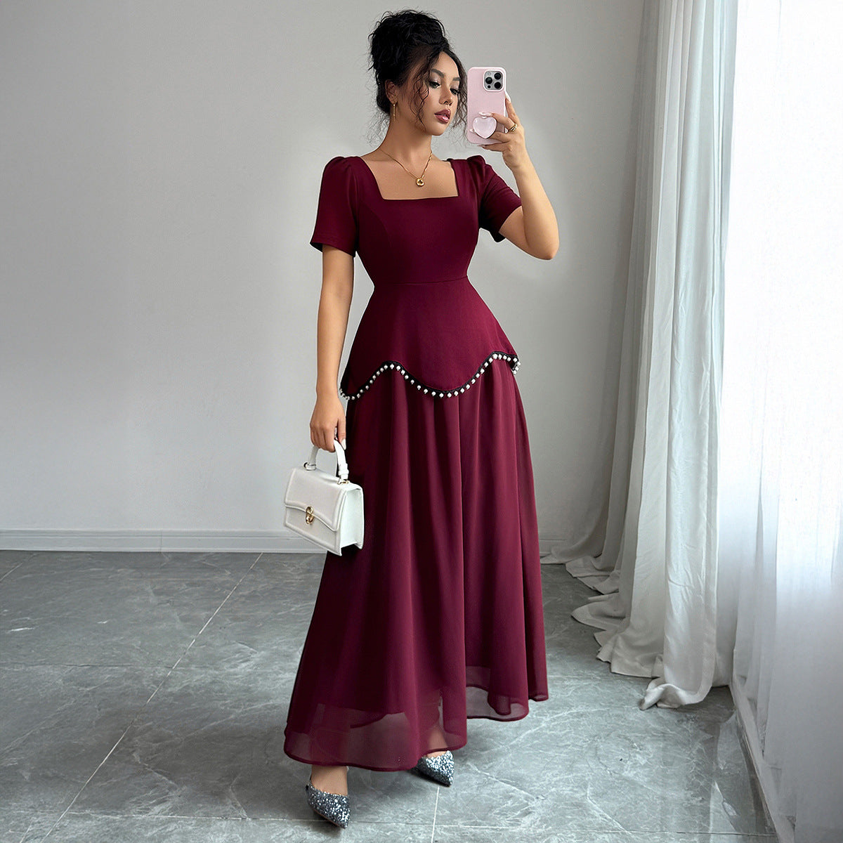 Sukienka Valéria Bordeaux